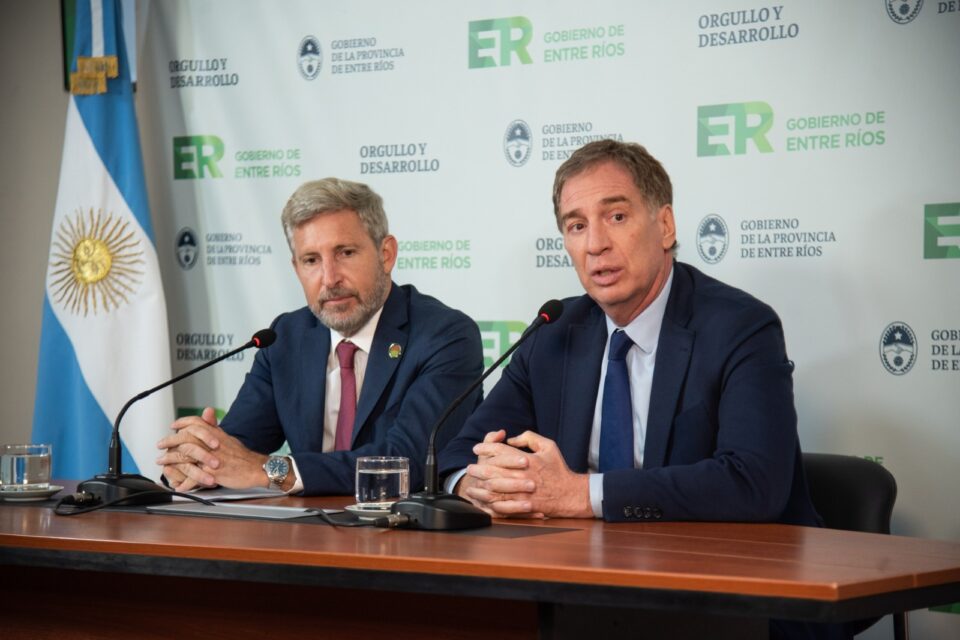 El gobernador Frigerio y el ministro Santilli dialogan sobre las reformas de Nación