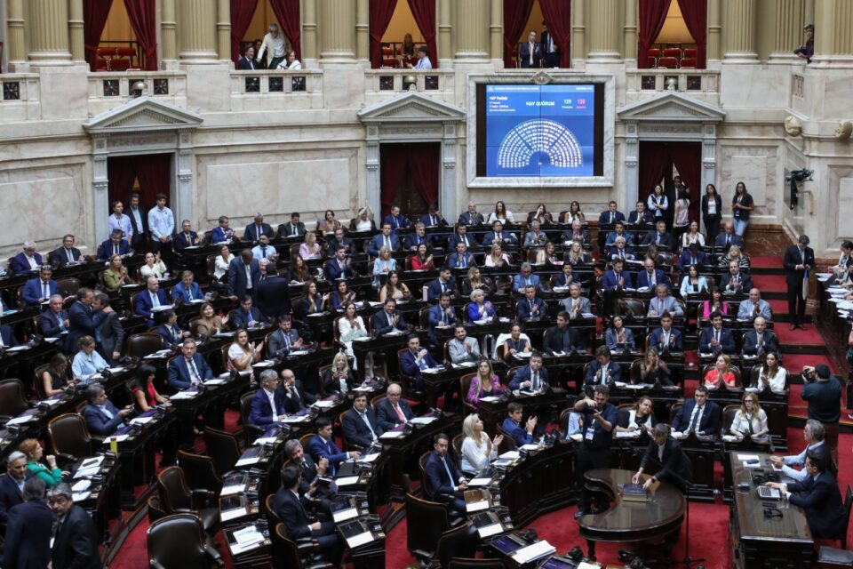 Sesión donde el Parlamento argentino debate el Acuerdo Mercosur-Unión Europea