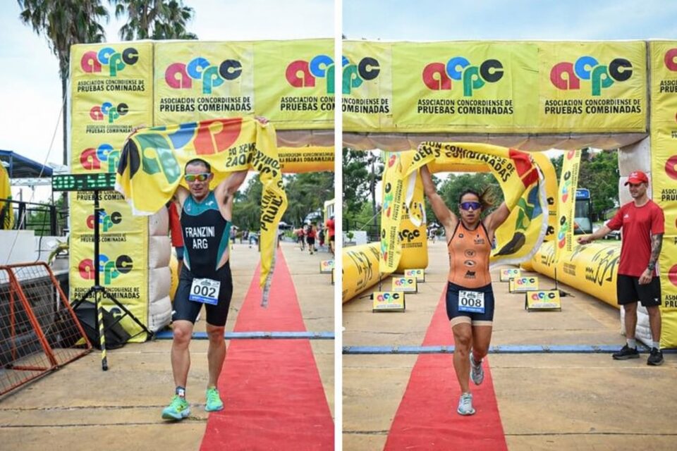 Atletas compitiendo en el Triatlón Jeep en Paraná